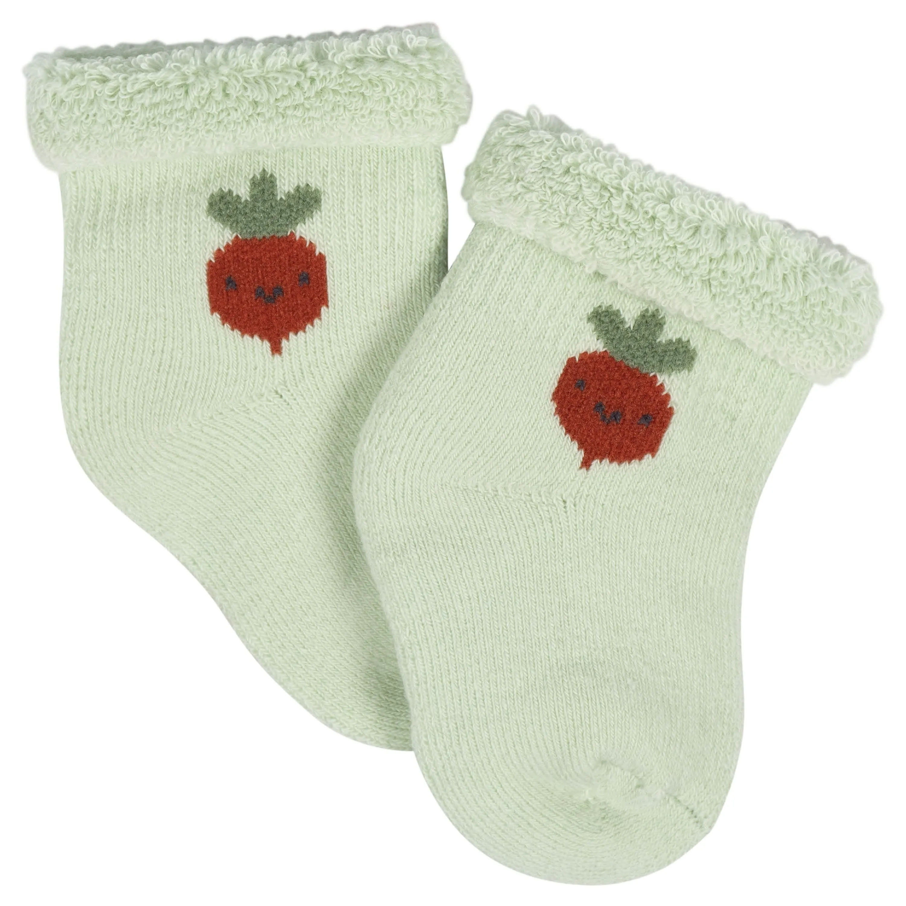 12-Pack Baby Neutral Happy Veggies Terry Wiggle Proof® Socks