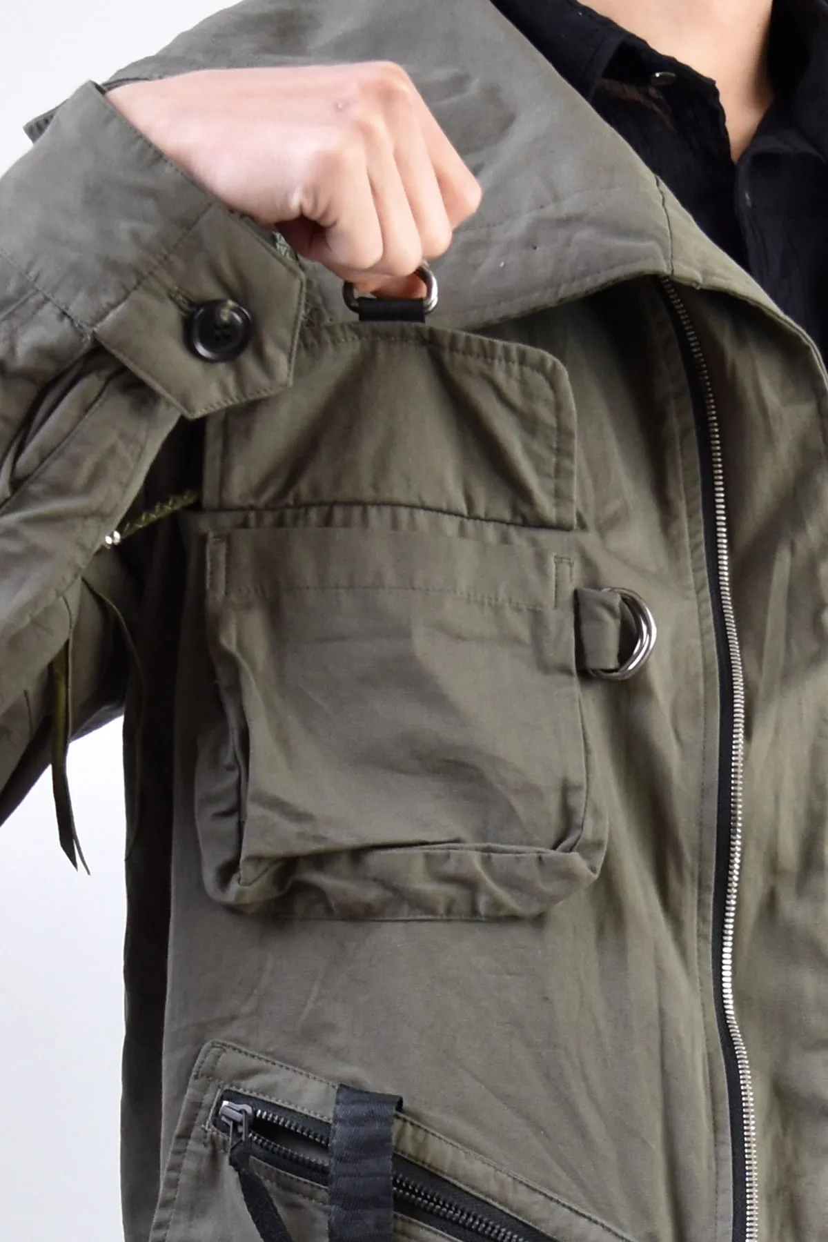 2101-JK02A Parachute Mods Coat Khaki