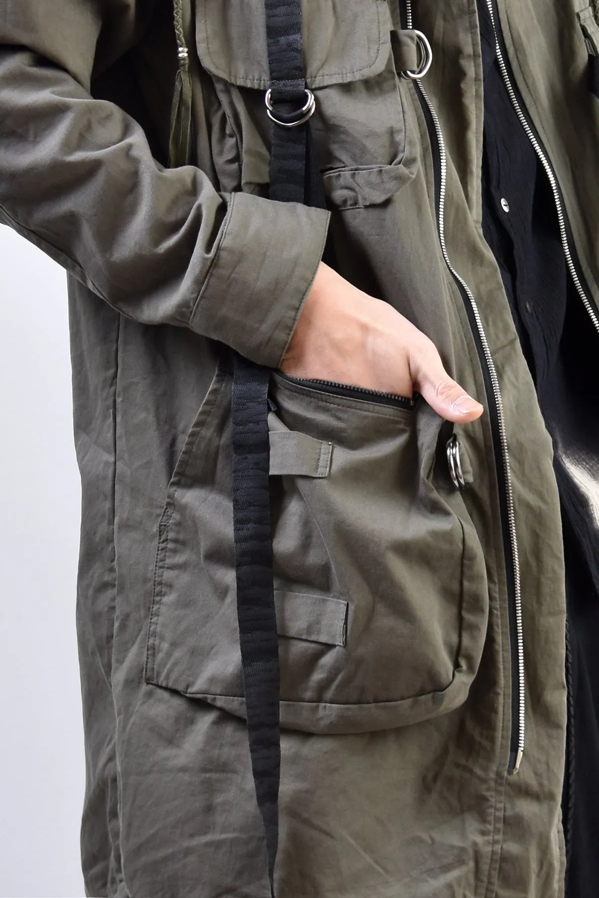 2101-JK02A Parachute Mods Coat Khaki