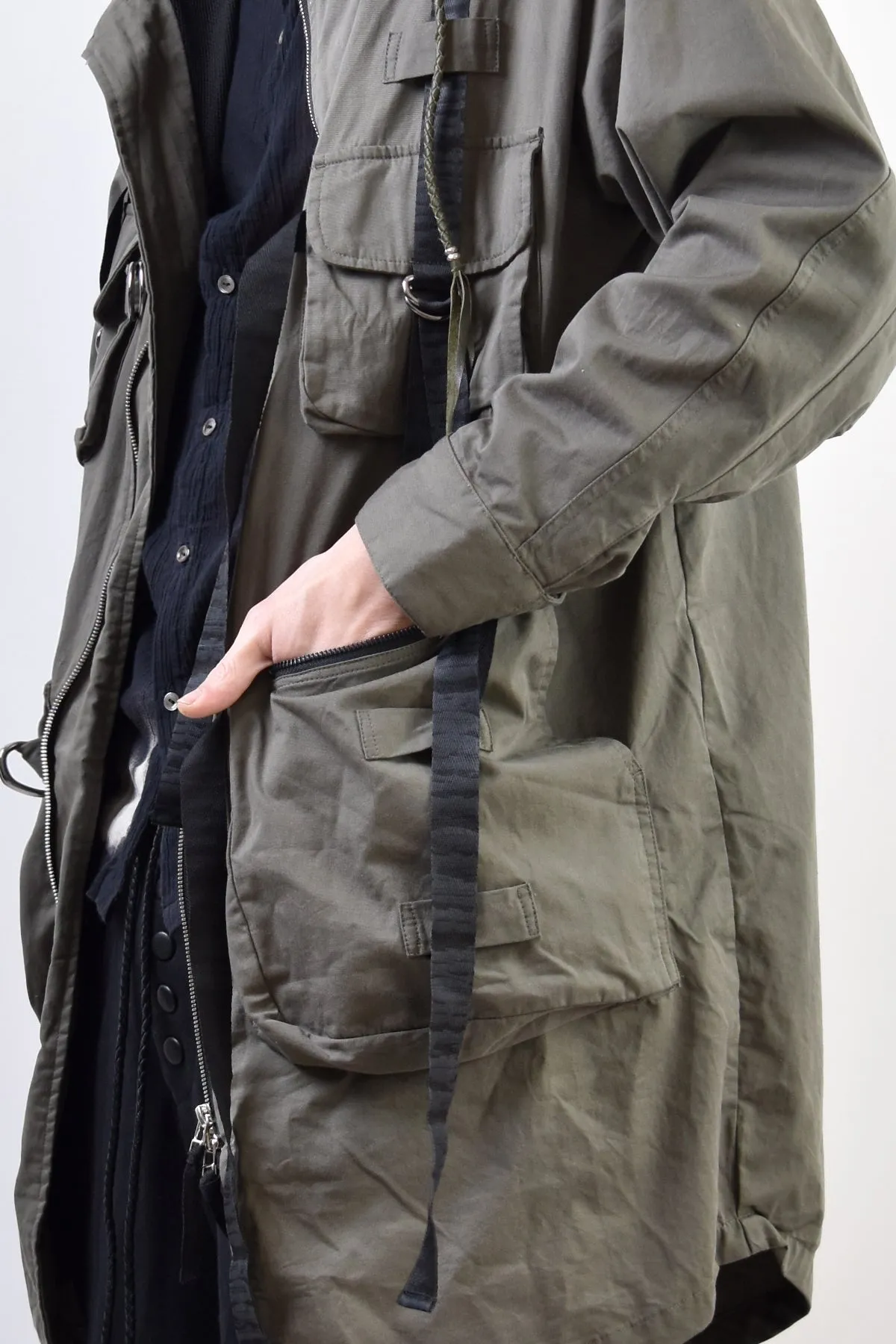 2101-JK02A Parachute Mods Coat Khaki