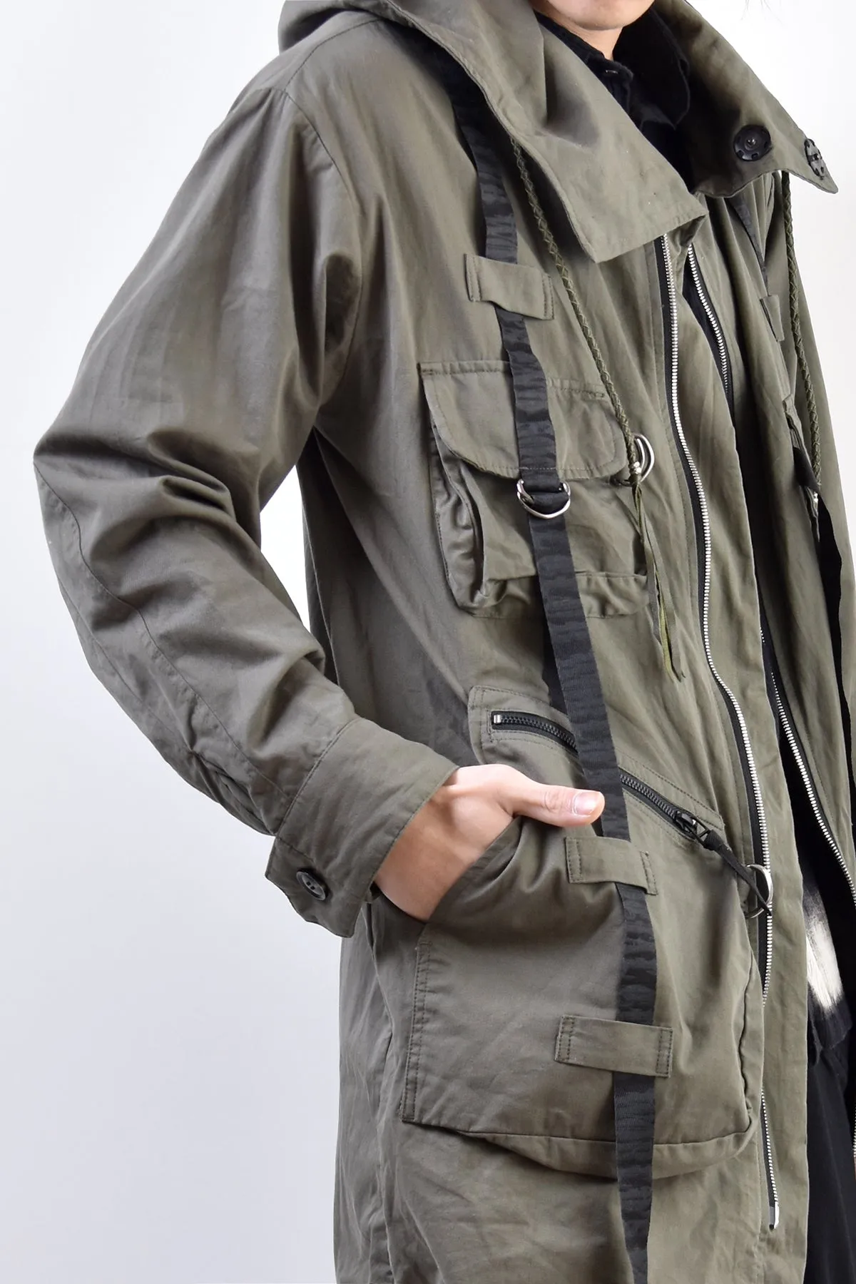 2101-JK02A Parachute Mods Coat Khaki