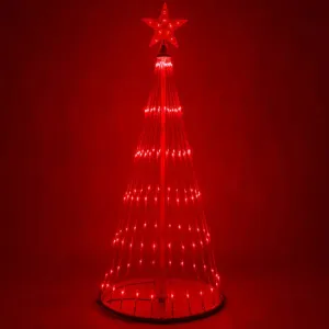 6-ft. Red LED Animated Outdoor Lightshow Christmas Tree