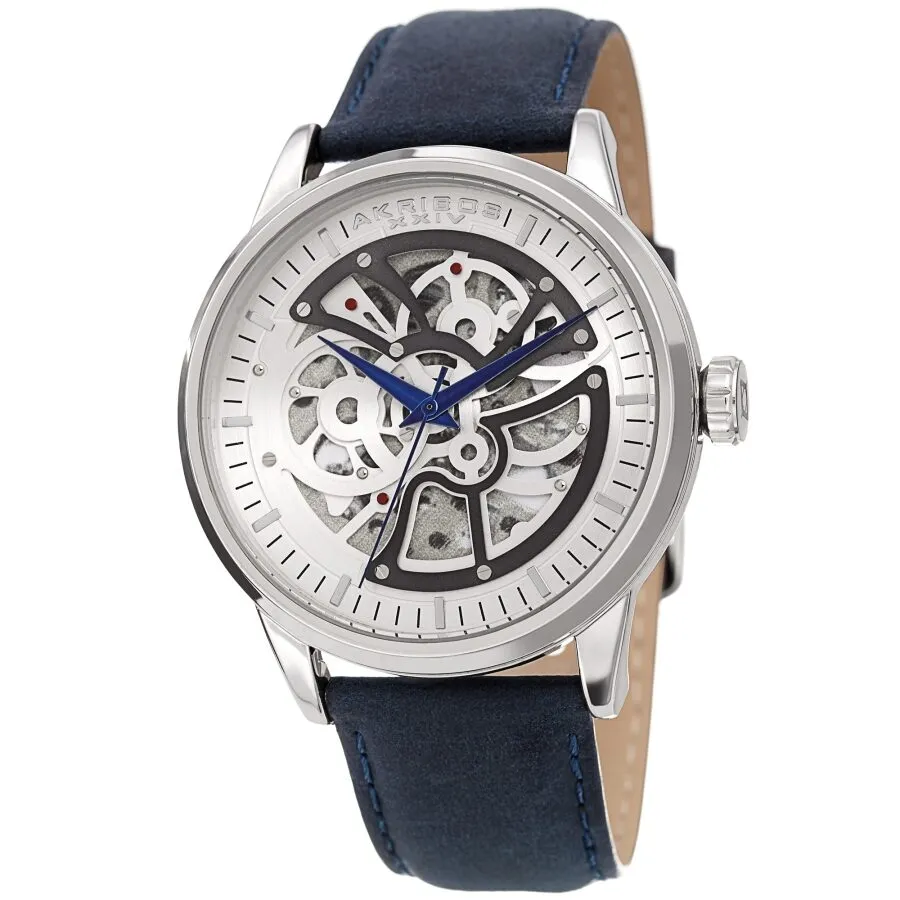 Akribos Xxiv Automatic Silver Dial Men's Watch AK1018SSBU