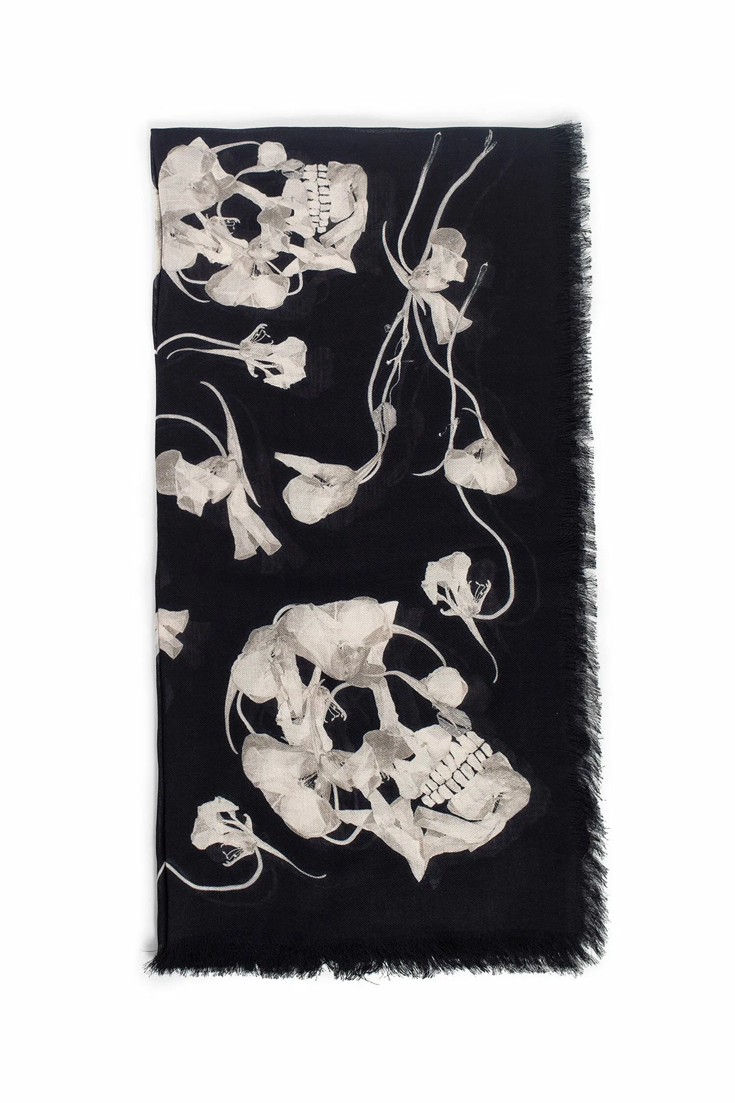 ALEXANDER MCQUEEN MAN BLACK&WHITE SCARVES