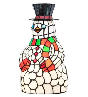 Art Glass Snowman Accent Lamp