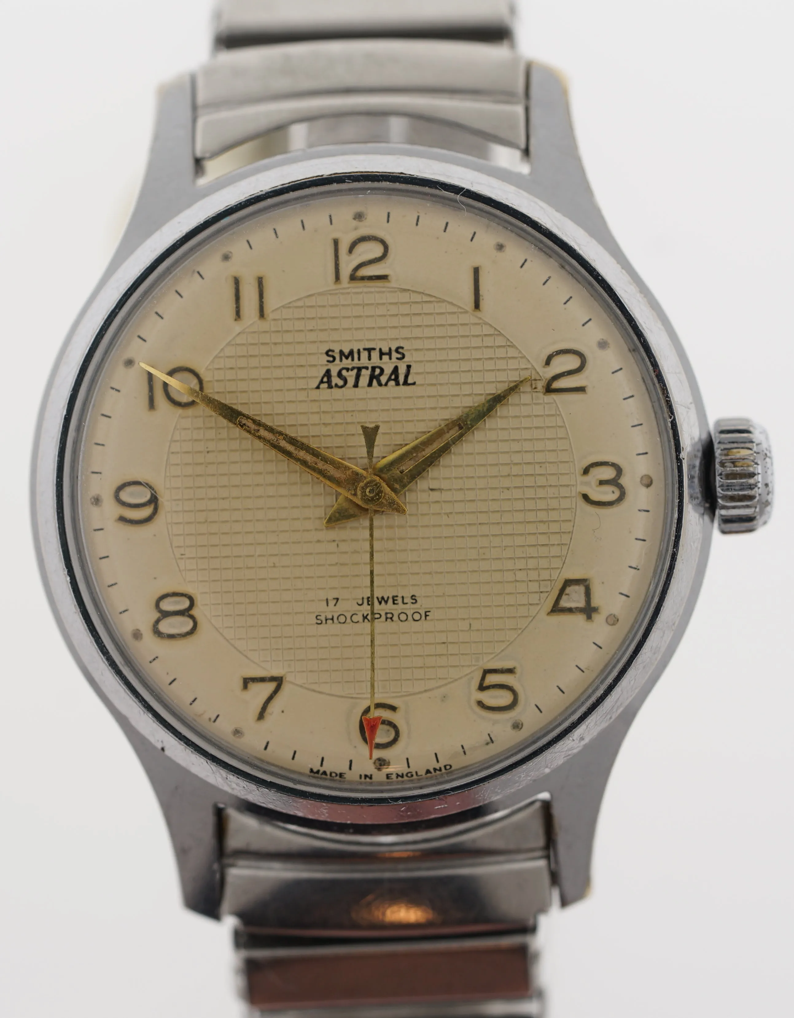 ASTRAL  SMITHS STEEL AND CHROME WRISTWATCH ON SMITHS BRACELET