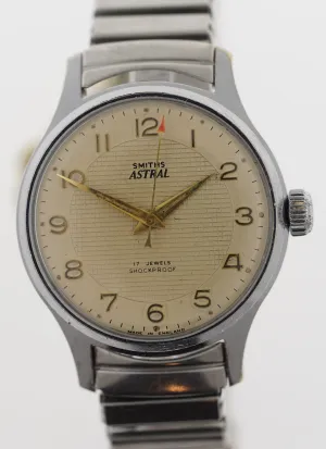 ASTRAL  SMITHS STEEL AND CHROME WRISTWATCH ON SMITHS BRACELET