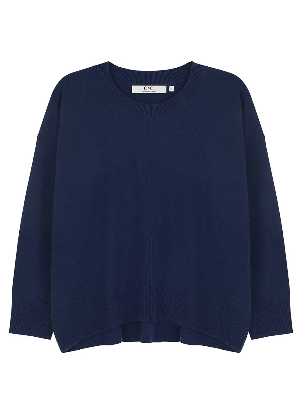 Ava Relaxed Cashmere Jumper - Navy