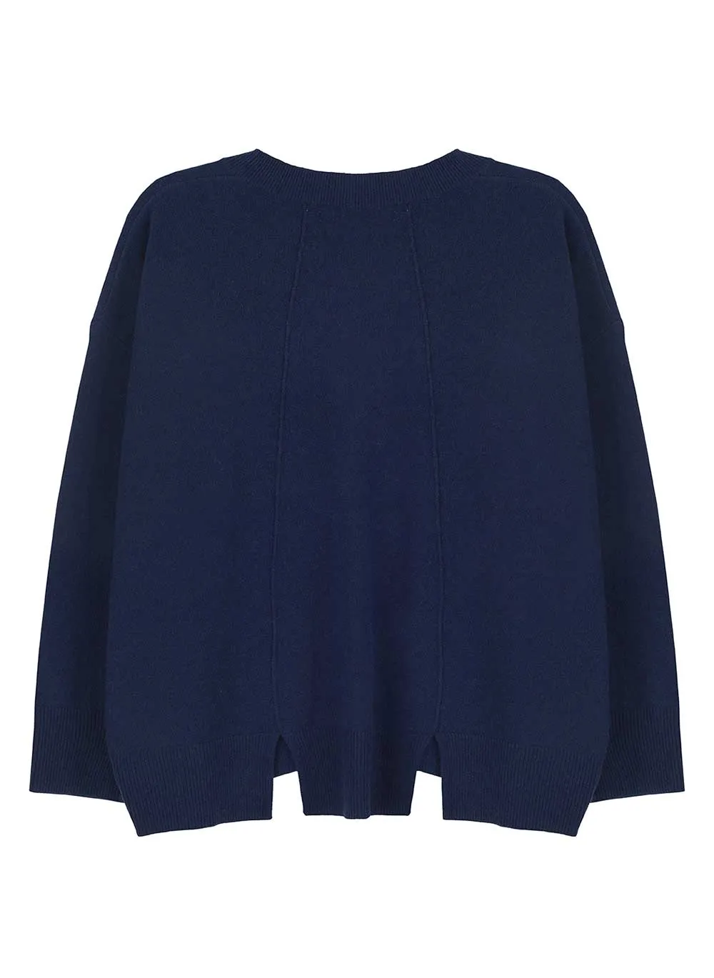 Ava Relaxed Cashmere Jumper - Navy