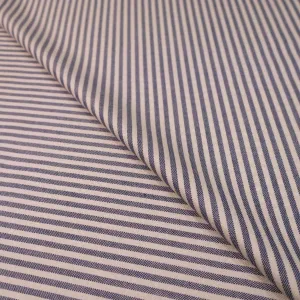 Blue and White Stripe Loro Piana Cashmere Cloud Fabric