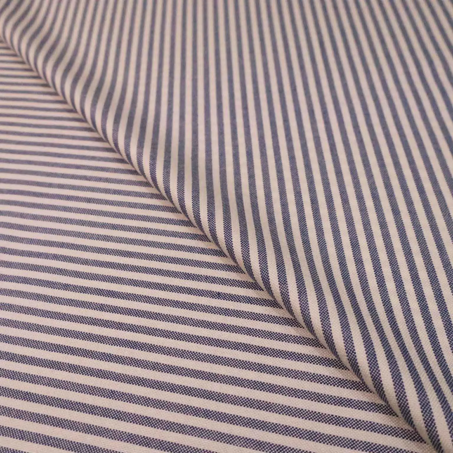 Blue and White Stripe Loro Piana Cashmere Cloud Fabric