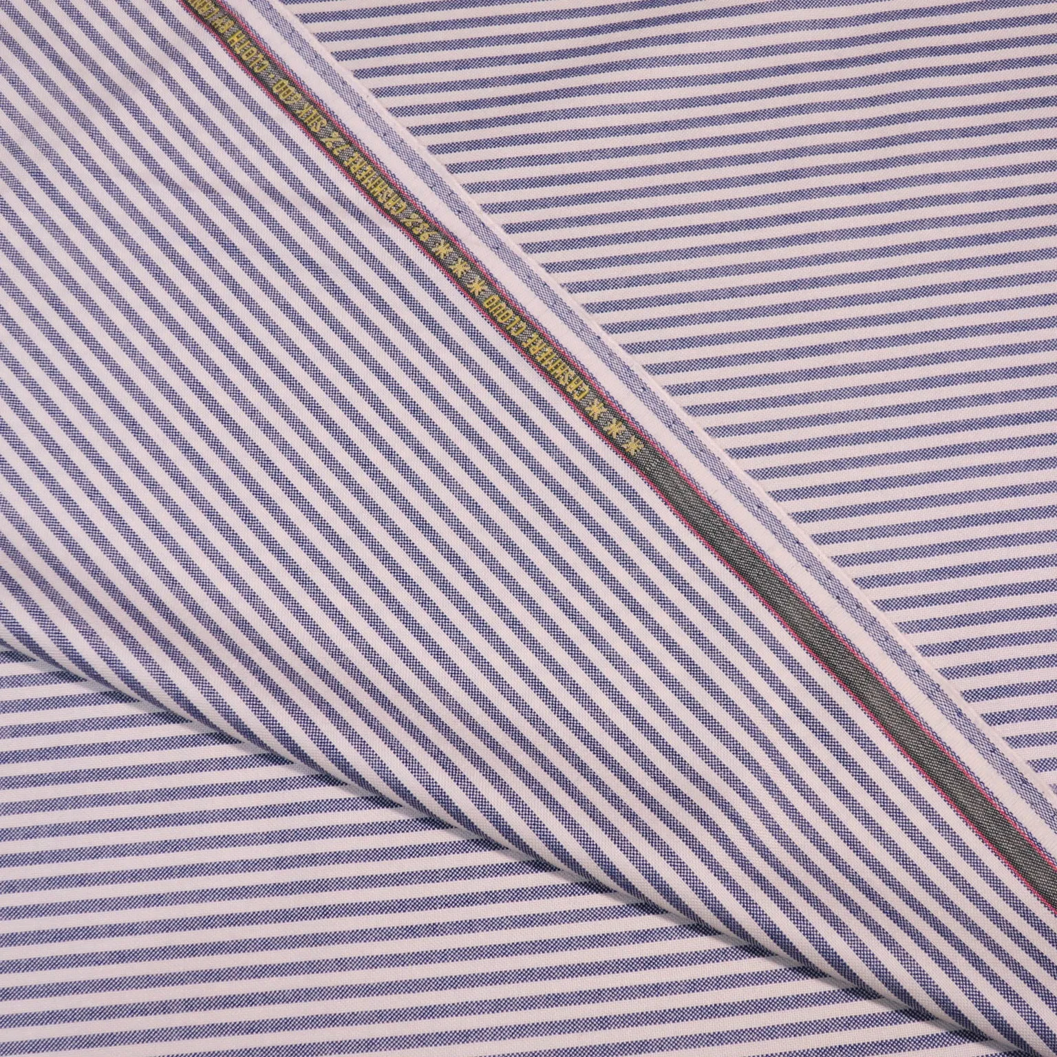 Blue and White Stripe Loro Piana Cashmere Cloud Fabric