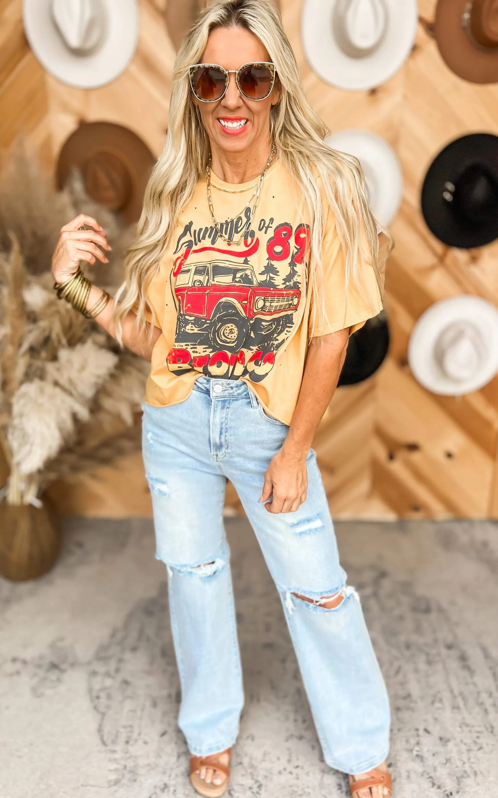 Bronco Oversized Cropped Tee*