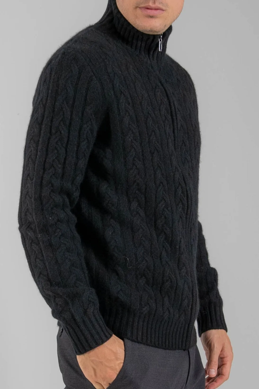 CABLE FULL ZIP CARDIGAN