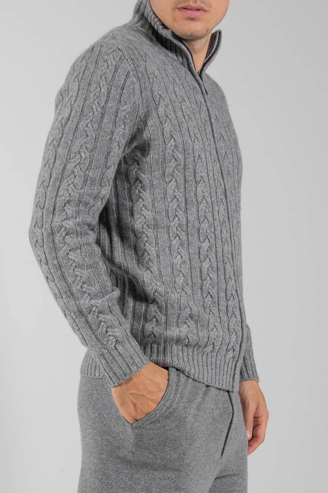 CABLE FULL ZIP CARDIGAN