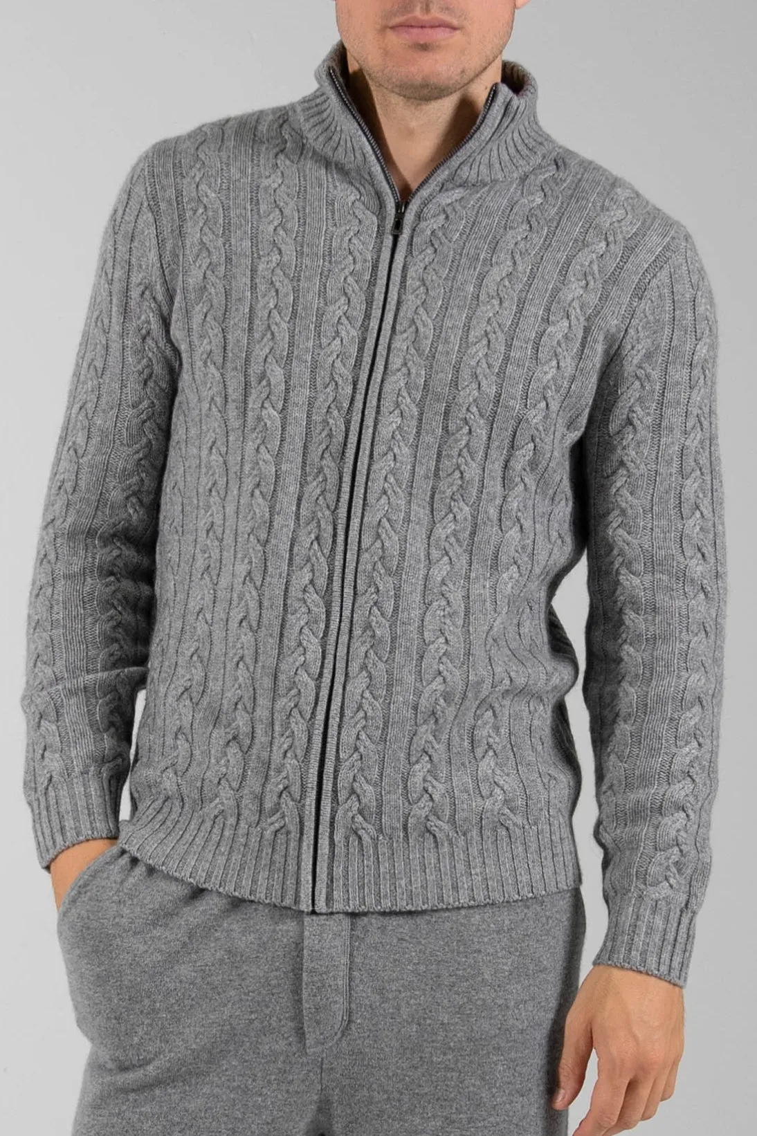 CABLE FULL ZIP CARDIGAN