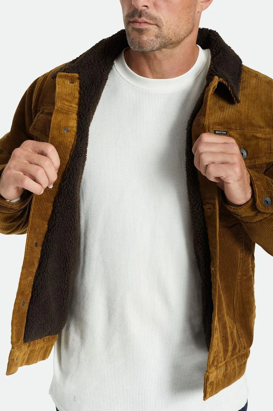 Cable Sherpa Lined Trucker Jacket - Brass