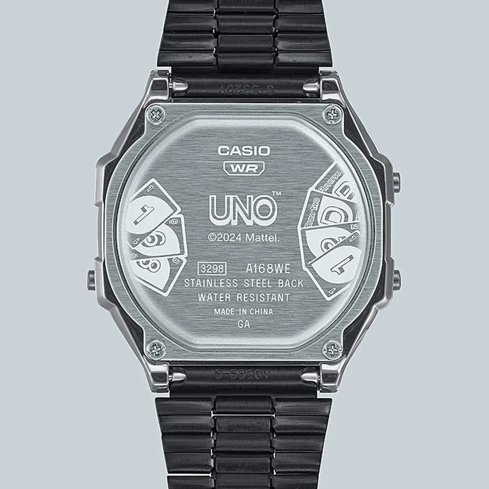 Casio Vintage A168WEUC-1A UNO Collaboration Limited Edition