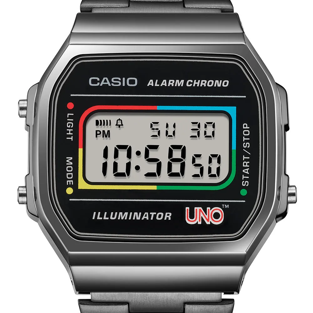 Casio Vintage A168WEUC-1A UNO Collaboration Limited Edition