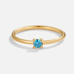 December Birthstone 18K Gold Ring