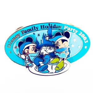 Disney Cast Exclusive Family Holiday Party 2003 Mickey Minnie LE 3000 Pin