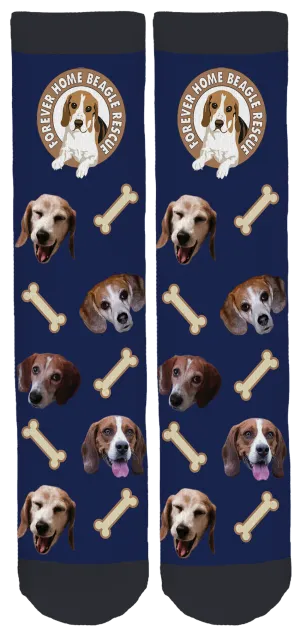 Forever Home Beagle Rescue Crew Socks