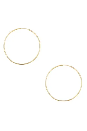 Gold Dipped Endless Hoop Earrings