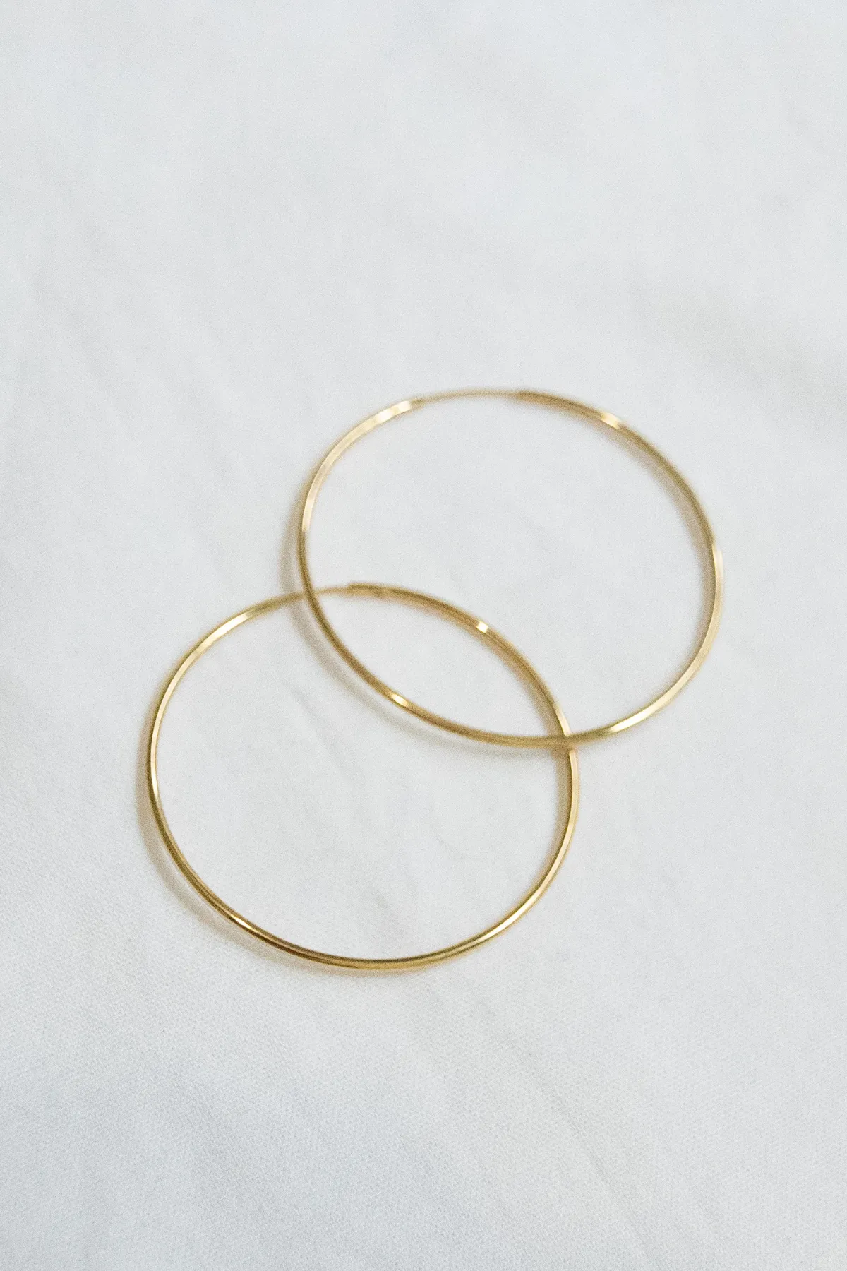 Gold Dipped Endless Hoop Earrings