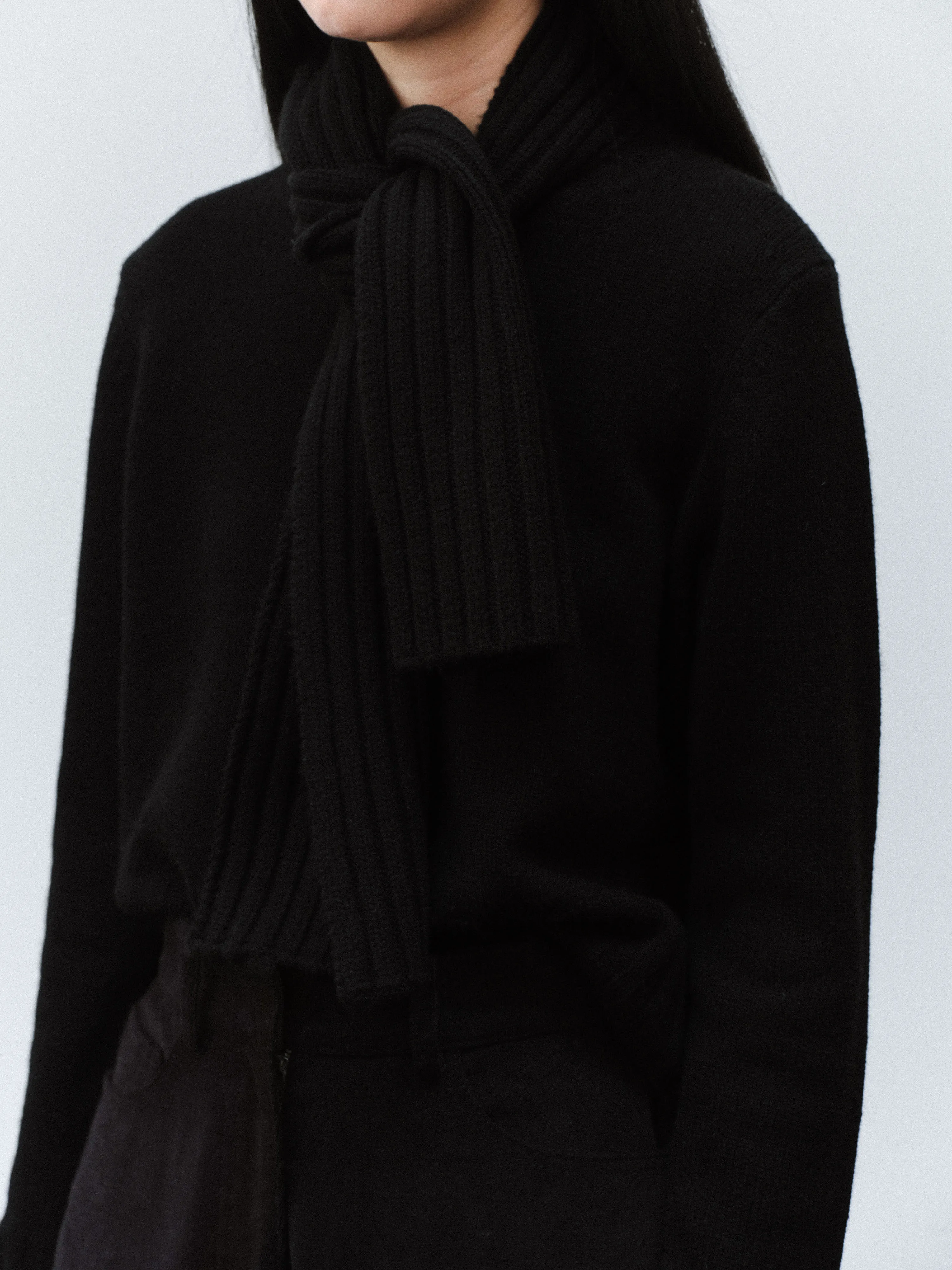 JACOB RIBBED CASHMERE WOOL SCARF (3 COLORS)