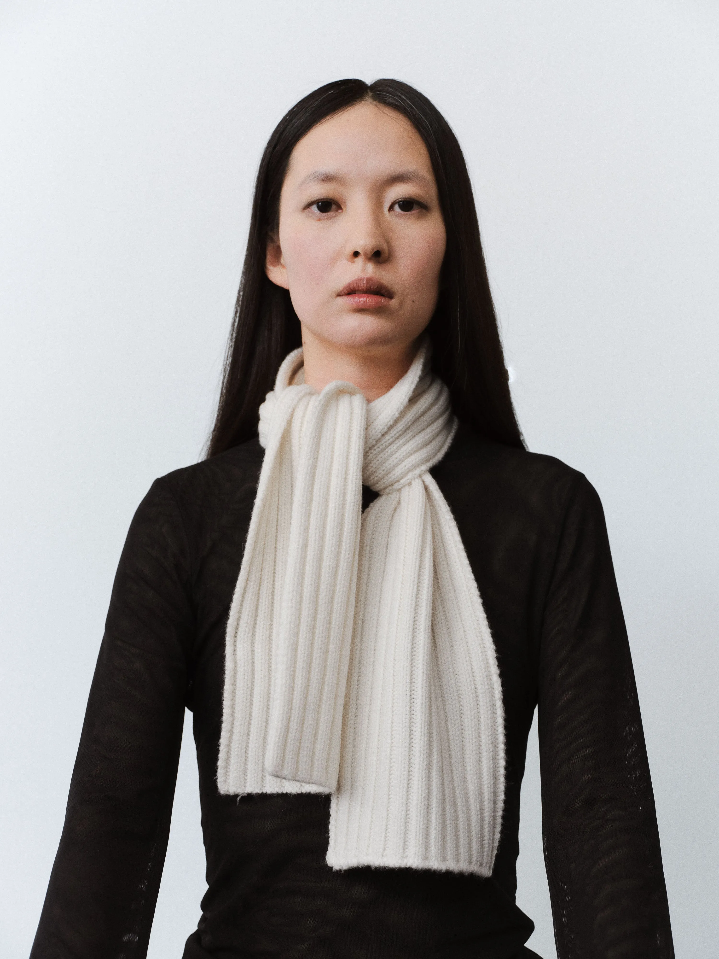 JACOB RIBBED CASHMERE WOOL SCARF (3 COLORS)