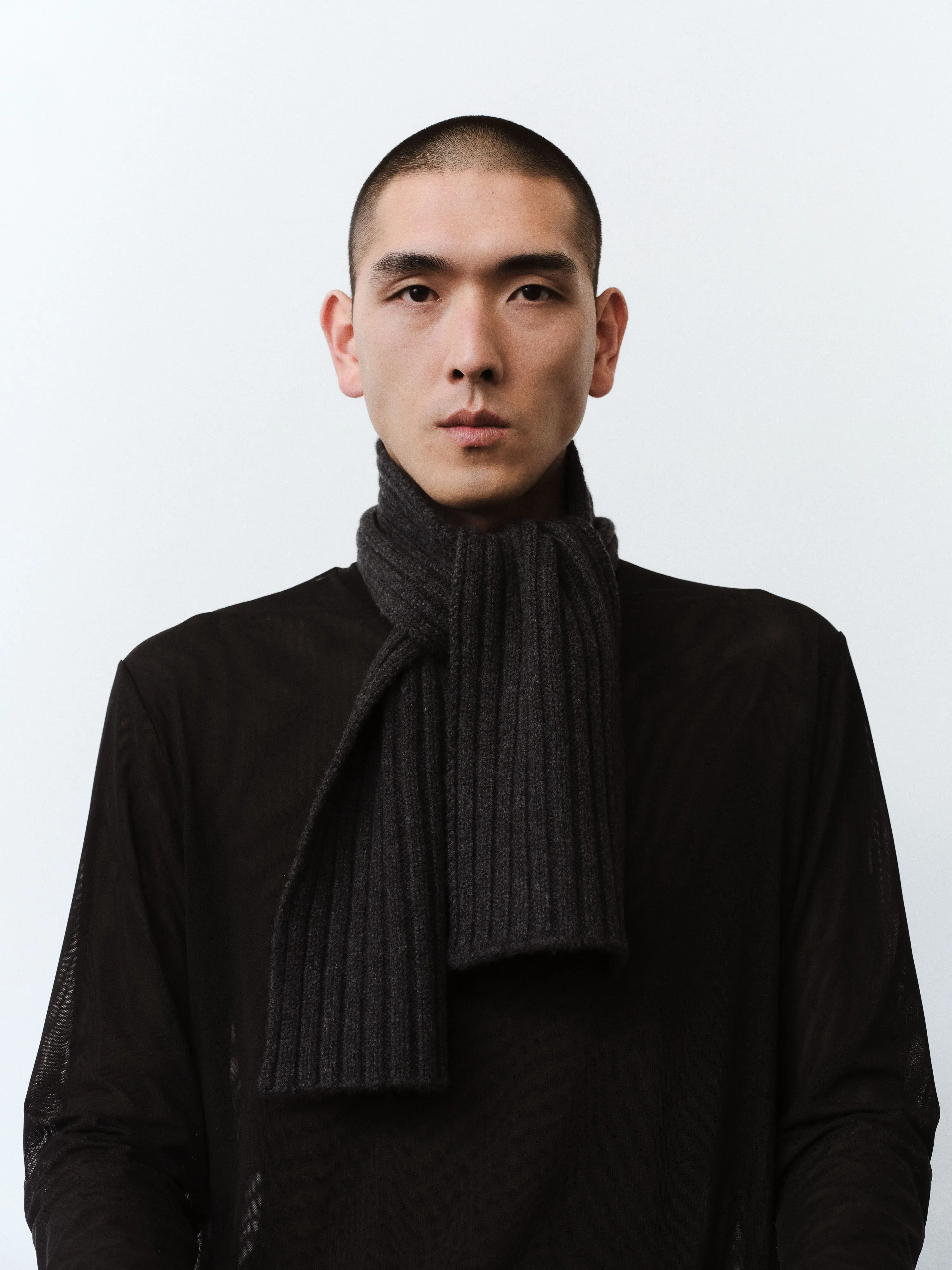 JACOB RIBBED CASHMERE WOOL SCARF (3 COLORS)