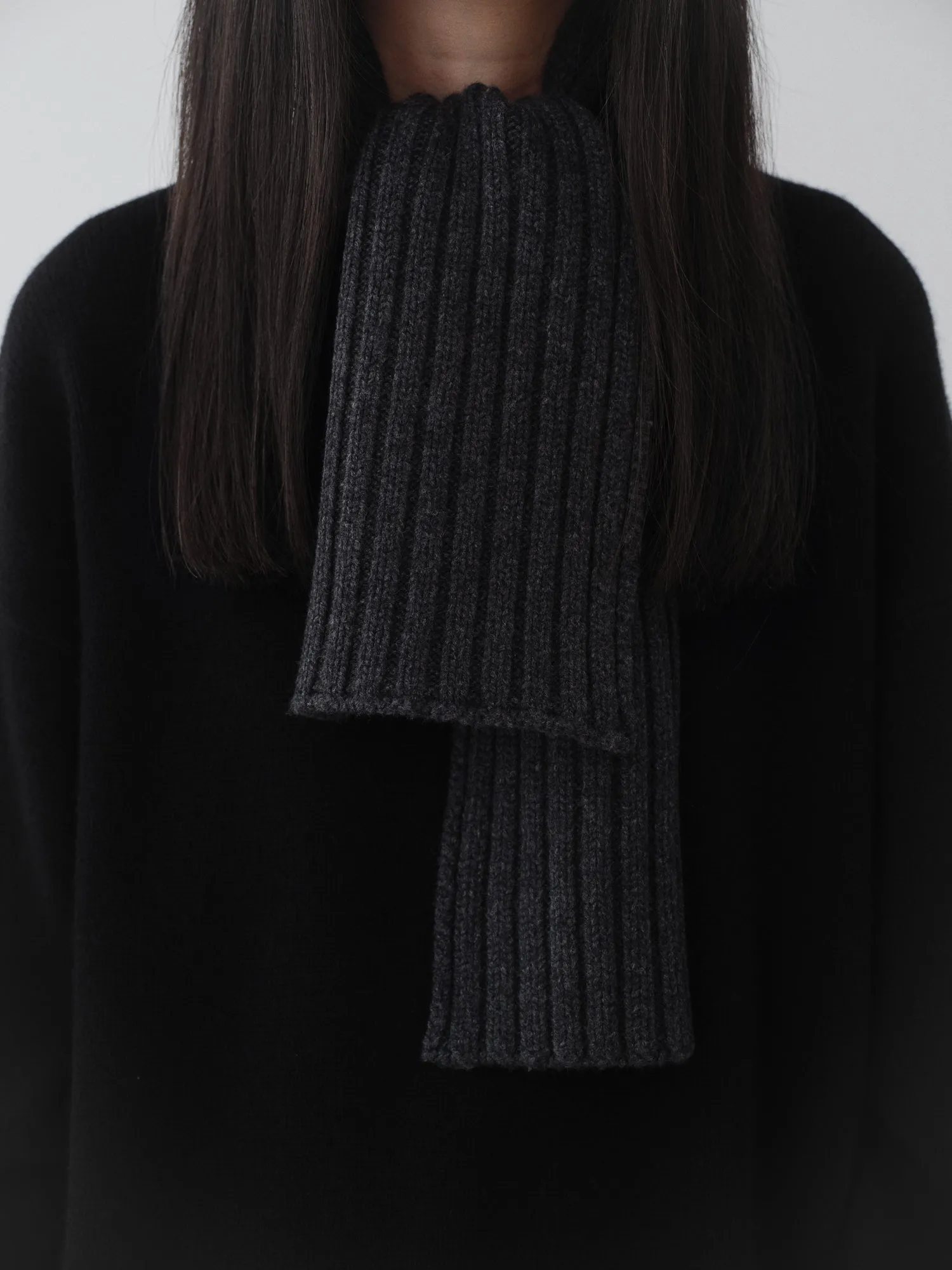 JACOB RIBBED CASHMERE WOOL SCARF (3 COLORS)