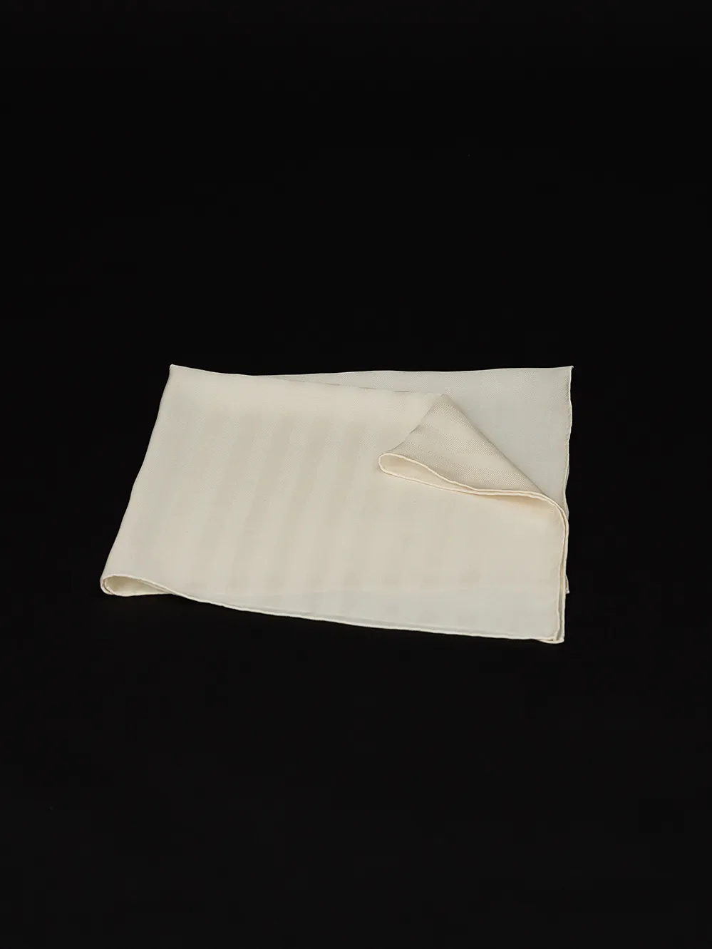 KAYA HERRINGBONE SILK SCARF (CREAM)