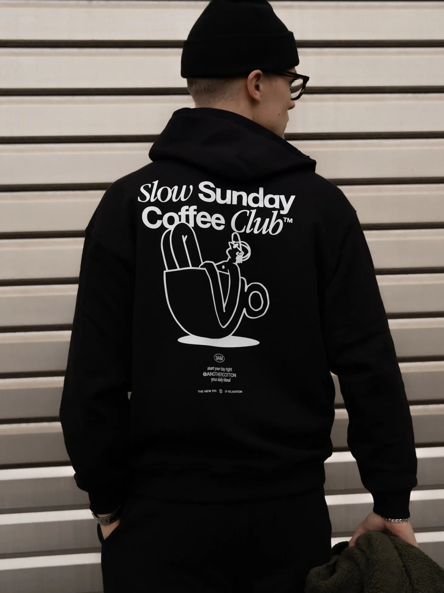 Limited Slow Sunday Coffee Club Heavy Oversized Hoodie