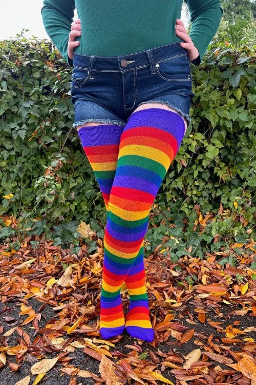 Longer Radiant Rainbow Extraordinary Socks