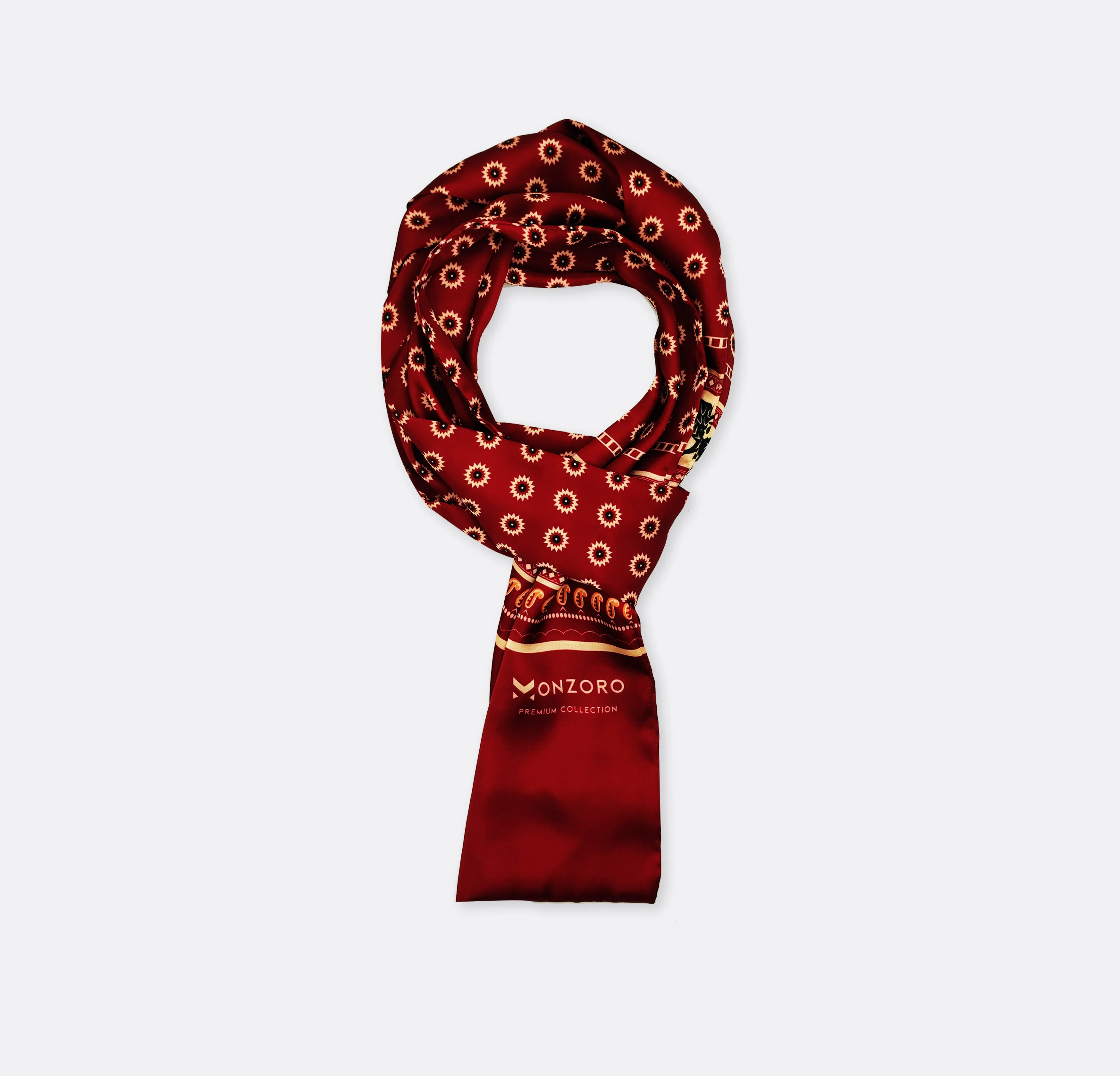 Maroon & Gold Reversible - Silk Men Scarves