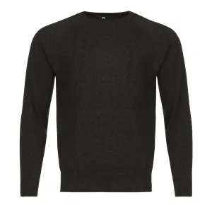 Men's Cashmere Crew Neck in Charcoal Grey