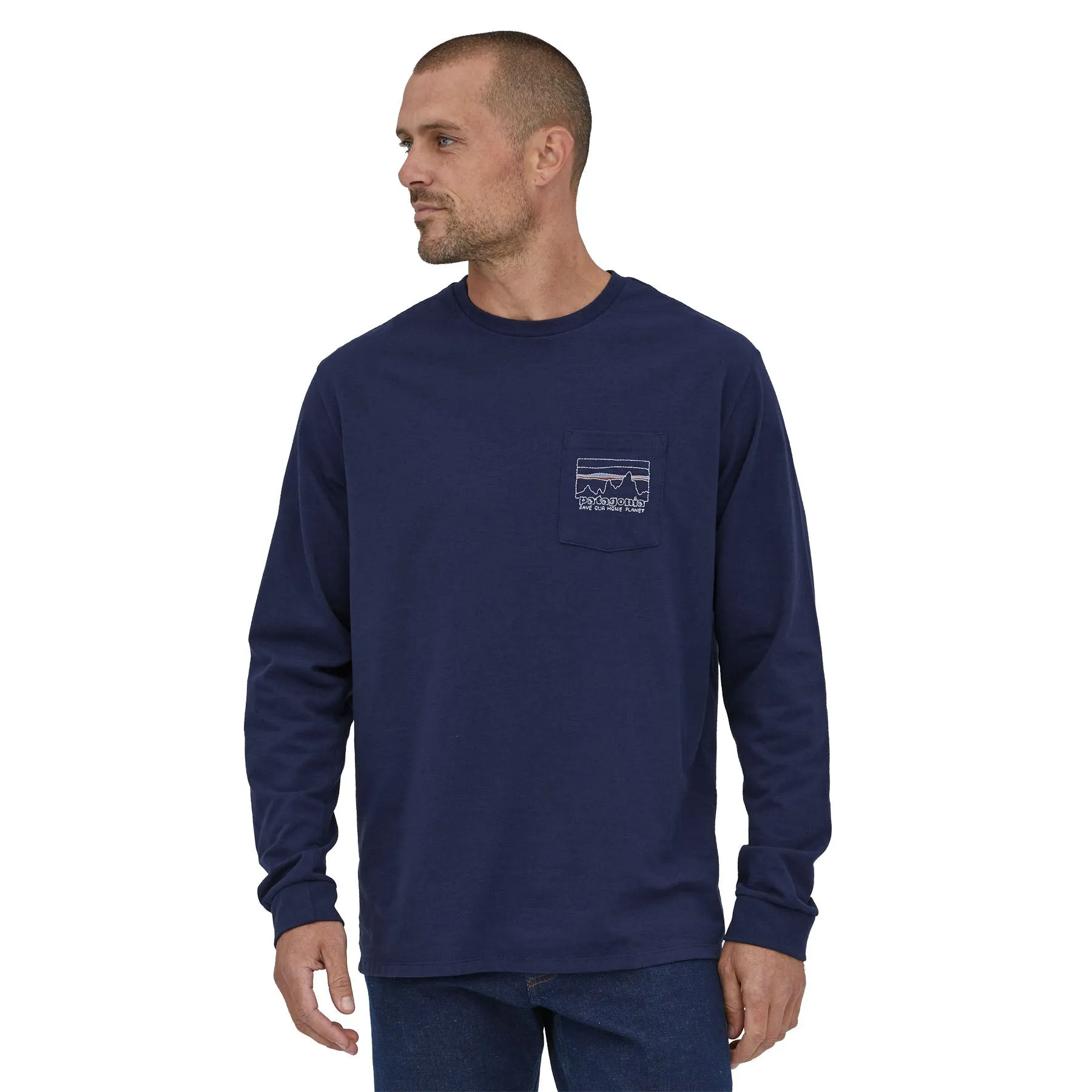 Mens Long-Sleeved '73 Skyline Pocket Responsibili-Tee - Sale