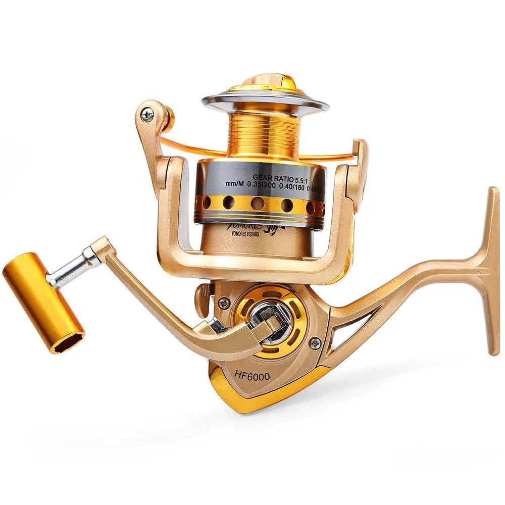 Metal Spool Spinning Reel 5.5:1 Lightweight Durable Low Friction Wheel