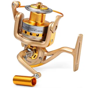 Metal Spool Spinning Reel 5.5:1 Lightweight Durable Low Friction Wheel