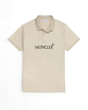 MO - Men 'Beige' Moncler Embroidered Logo Polo MO881