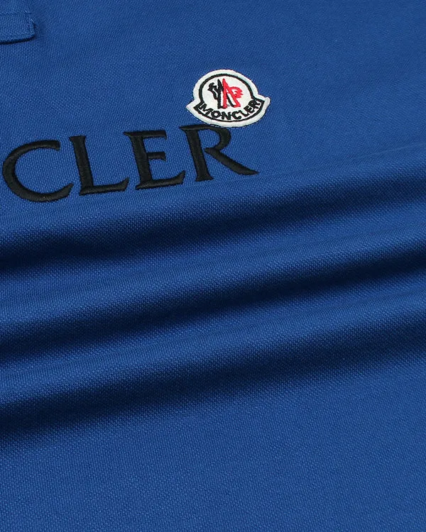 MO - Men 'Blue' Moncler Embroidered Logo Polo MO880