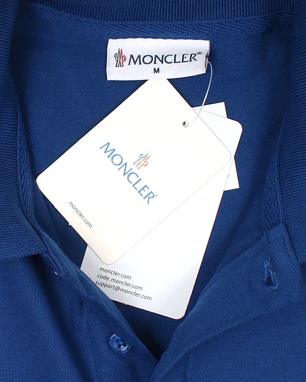 MO - Men 'Blue' Moncler Embroidered Logo Polo MO880