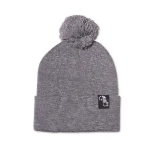 Pom Beanie (Dark Heather Grey)