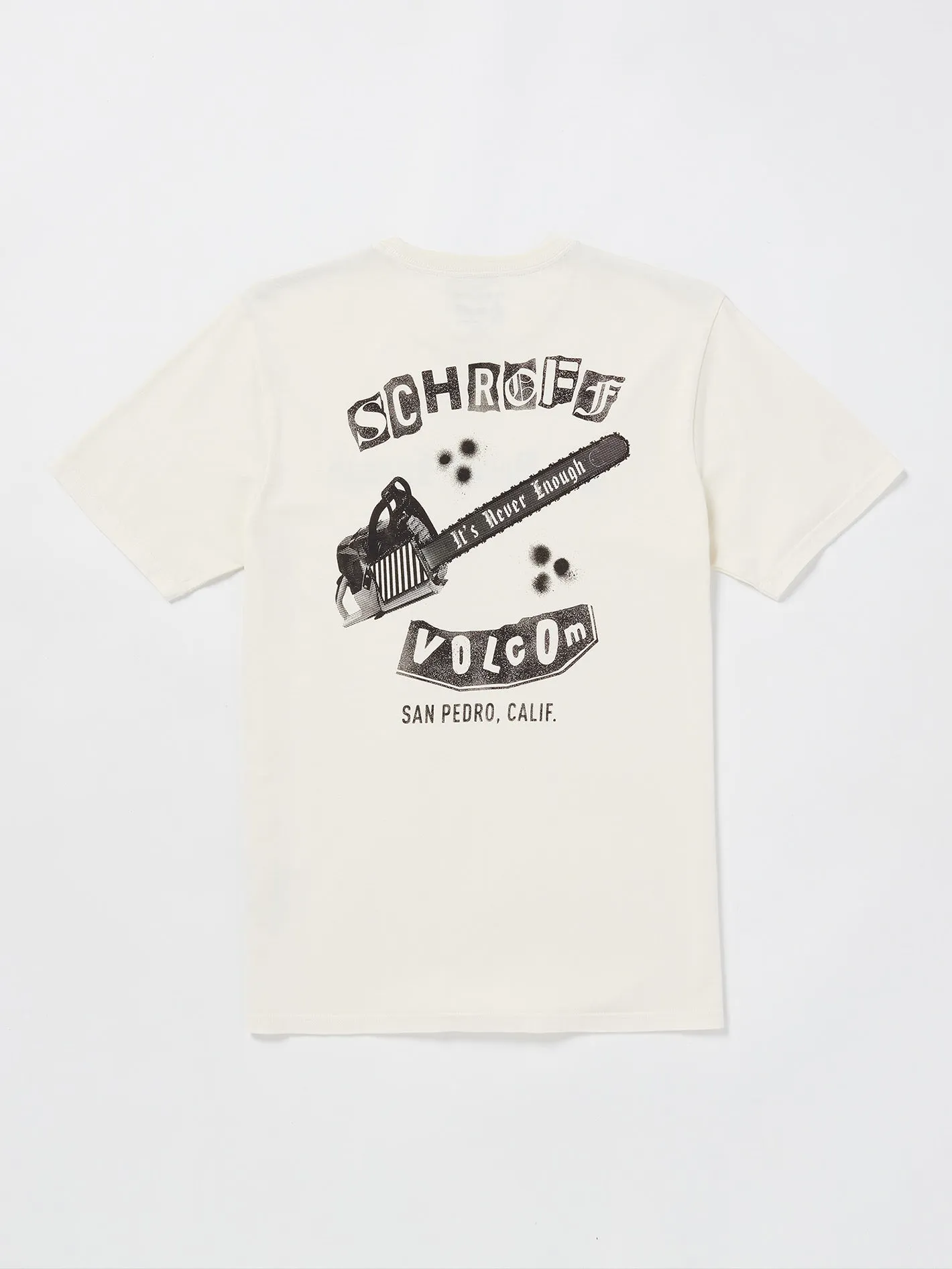 Schroff X Volcom Chainshaw Short Sleeve Tee - Off White