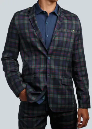 Serious Business Tartan Blazer | Dark Tartan