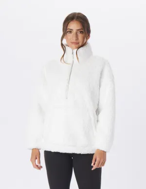 Sherpa Quarter Zip: White