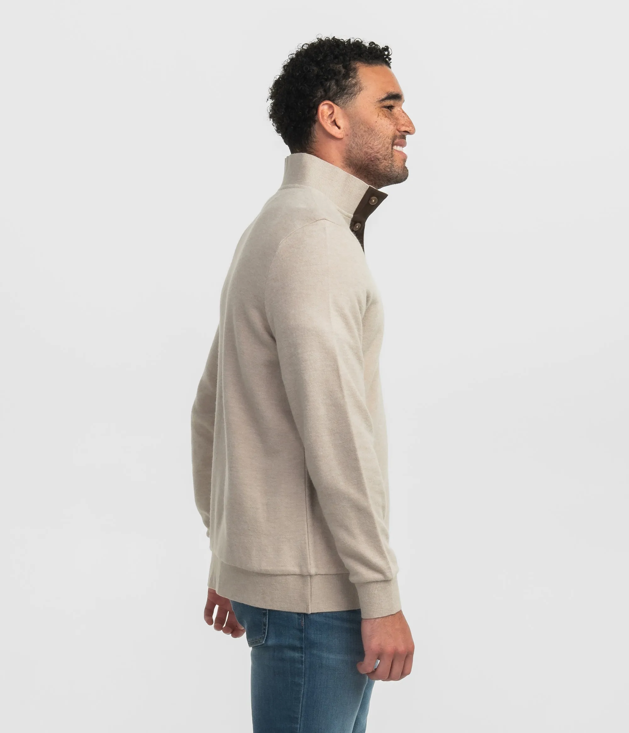 Southern Shirt Sweater Fleece Elevated Pullover - Sesame