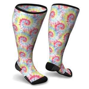 Tie Dye Diabetic Compression Socks