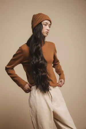 Unisex Made in Scotland Cashmere Beanie - Vicuna